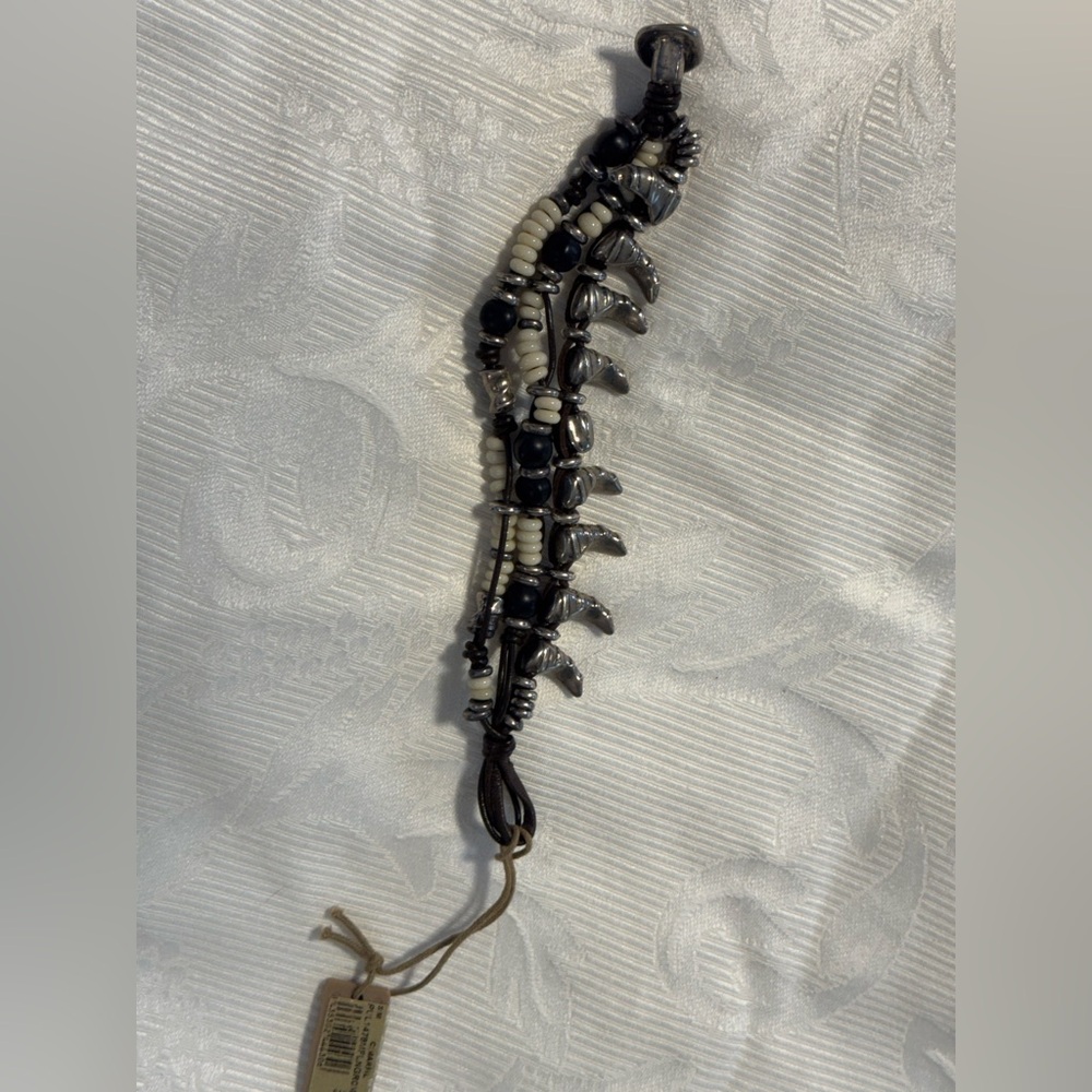 UNO de 50 Black and Silver Bracelet